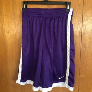 Purple Nike basketball shorts